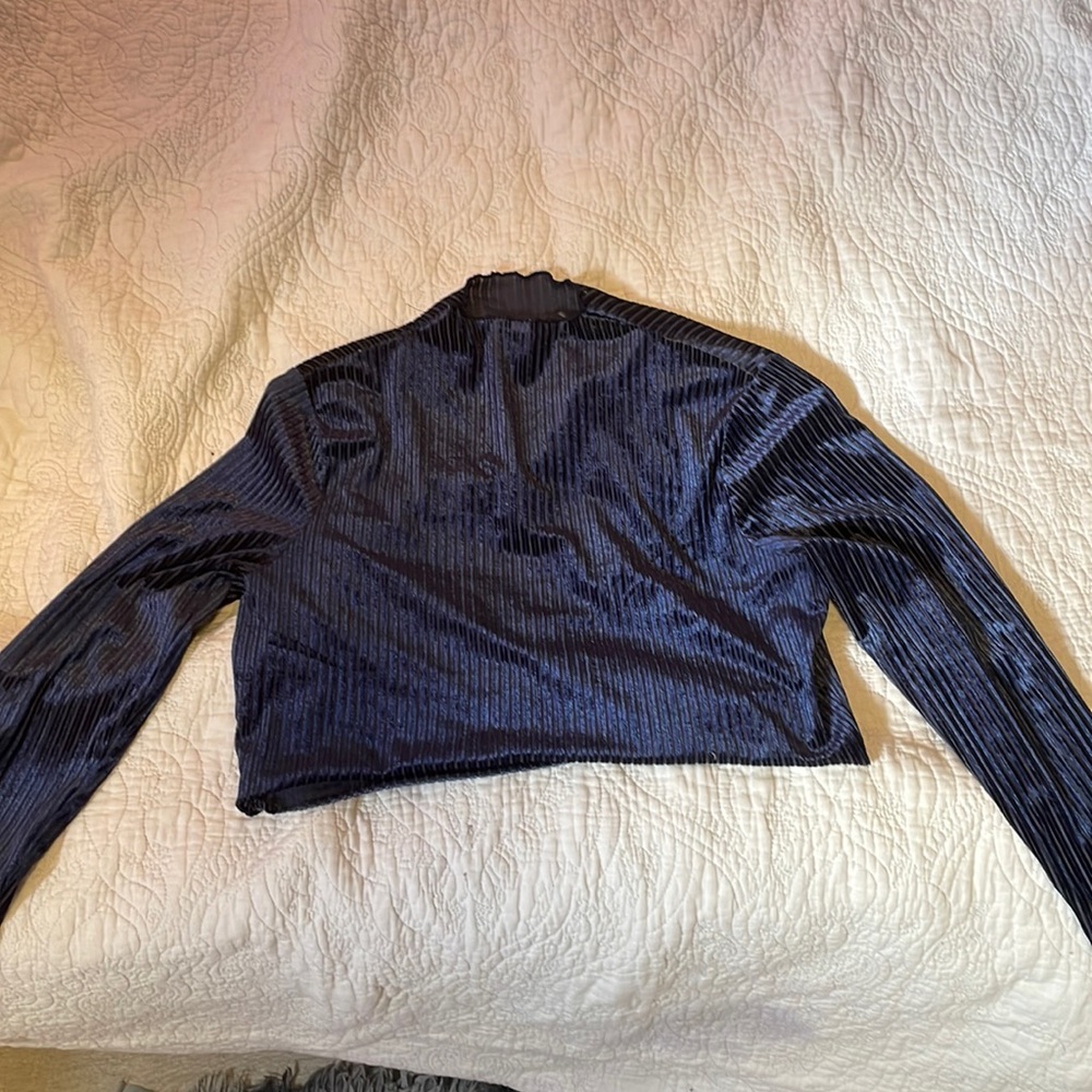 crushed velvet crop top